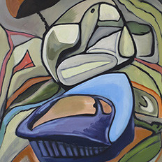 Biotic Metamorphosis II, 2014: 36'' x 24'', oil on canvas